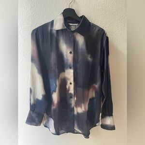 H&M Stylish Women Tie-Dye Polyester Shirt
